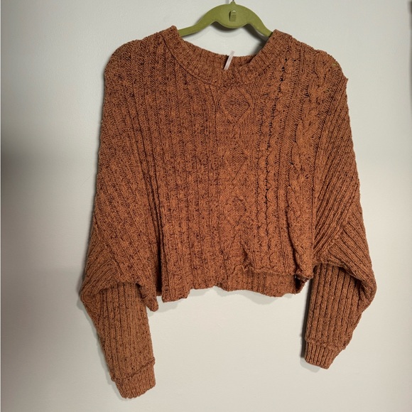 Free People Cutting Edge Cable Pullover SMALL - Picture 5 of 7